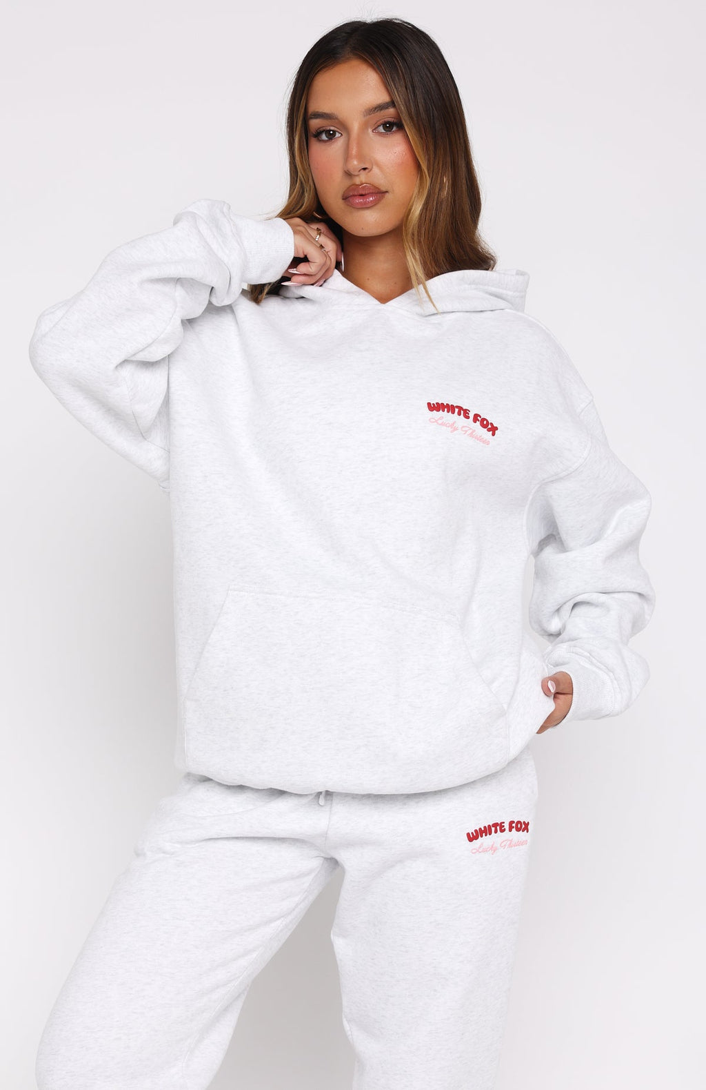 Lucky Thirteen Cheyenne Oversized Hoodie Grey MarleXXS/XS