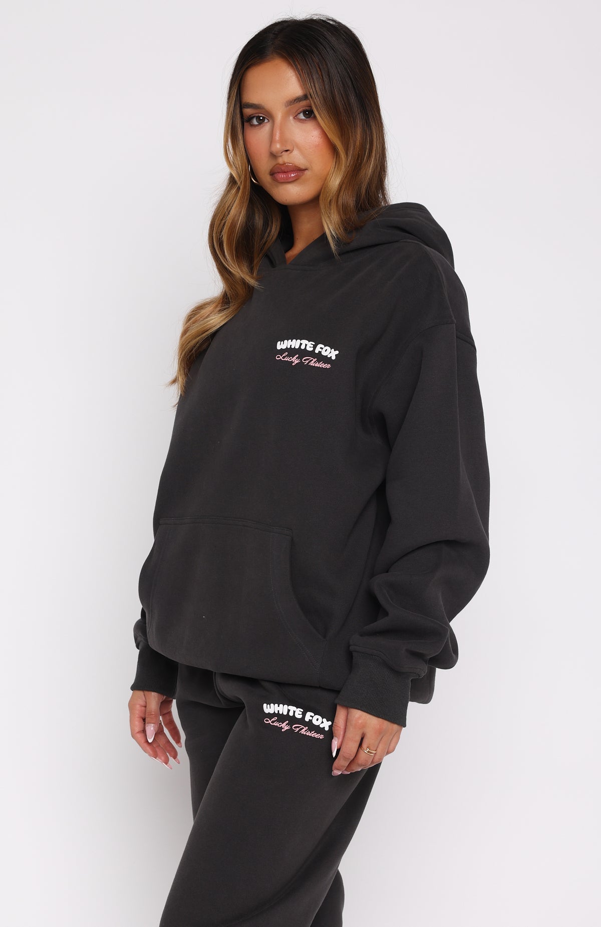 Lucky Thirteen Cheyenne Oversized Hoodie CharcoalXS/S