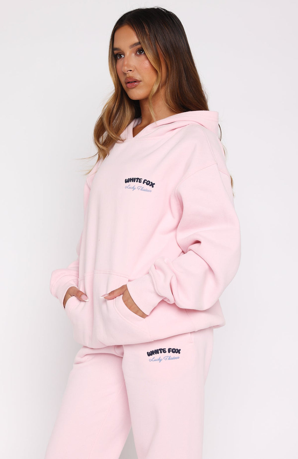 Lucky Thirteen Cheyenne Oversized Hoodie Soft PinkXS/S
