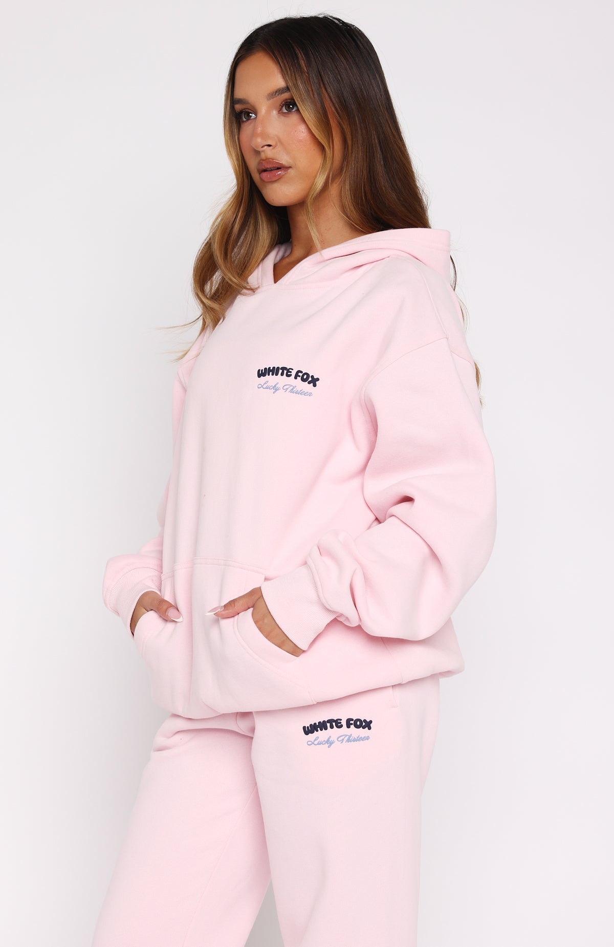 Lucky Thirteen Cheyenne Oversized Hoodie Soft PinkXS/S