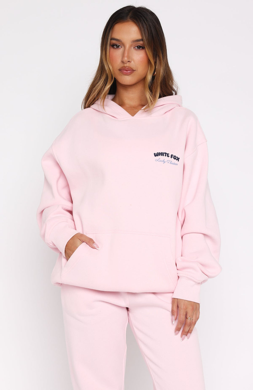 Lucky Thirteen Cheyenne Oversized Hoodie Soft PinkXXS/XS
