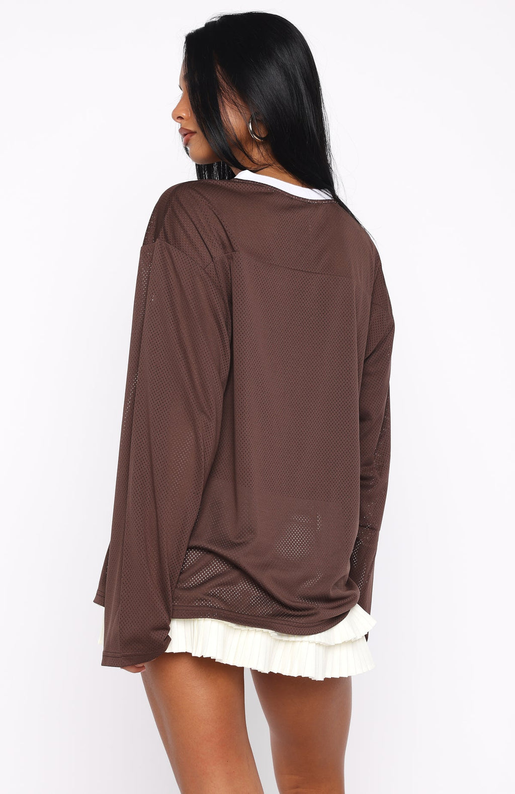 Ahead Of Schedule Long Sleeve Oversized Jersey ChocolateS/M