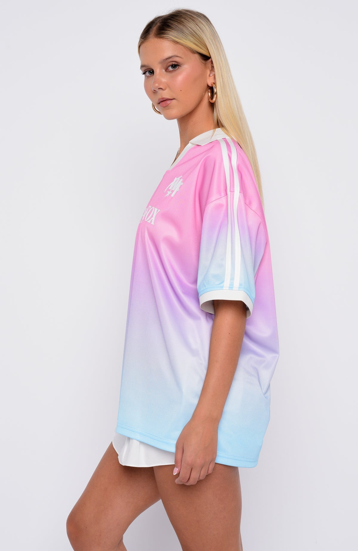 Staying With You Oversized Jersey Pink\/BlueS/M