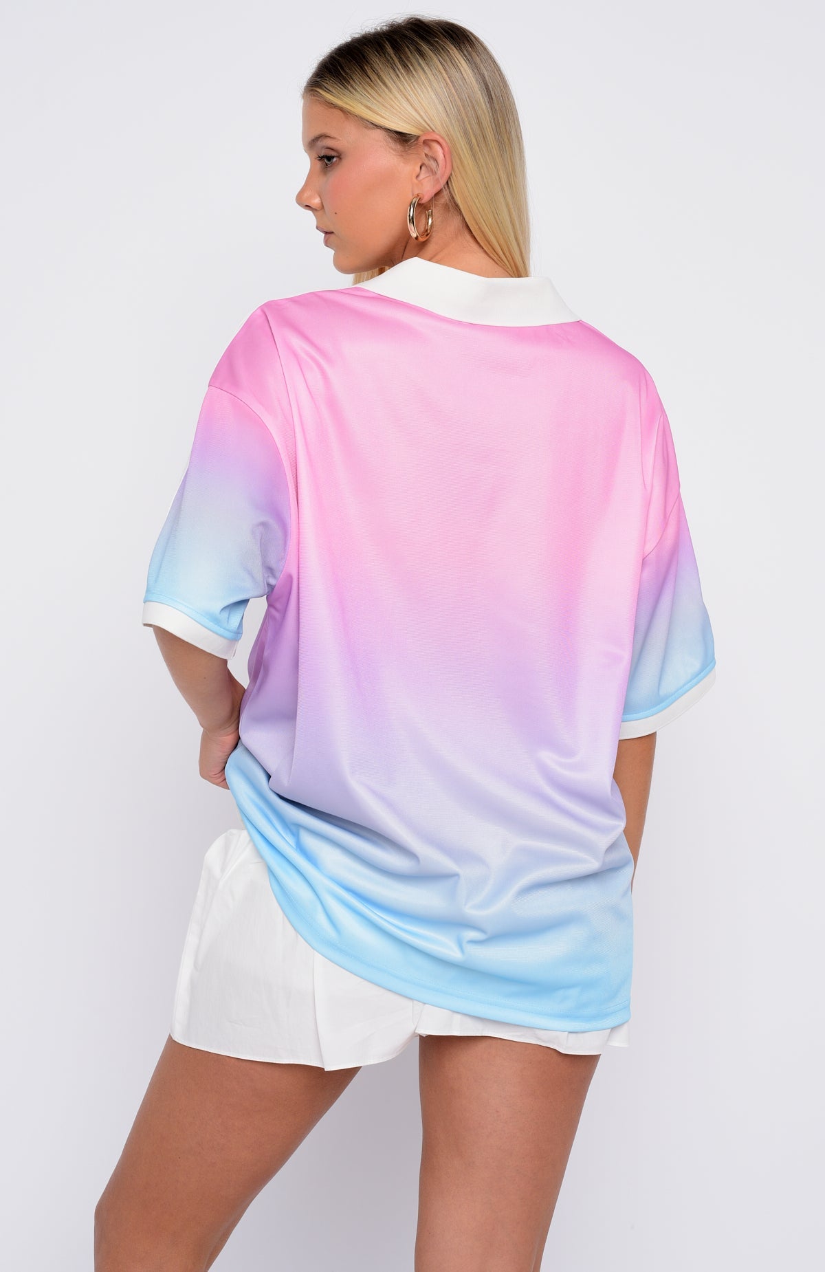 Staying With You Oversized Jersey Pink\/BlueM/L