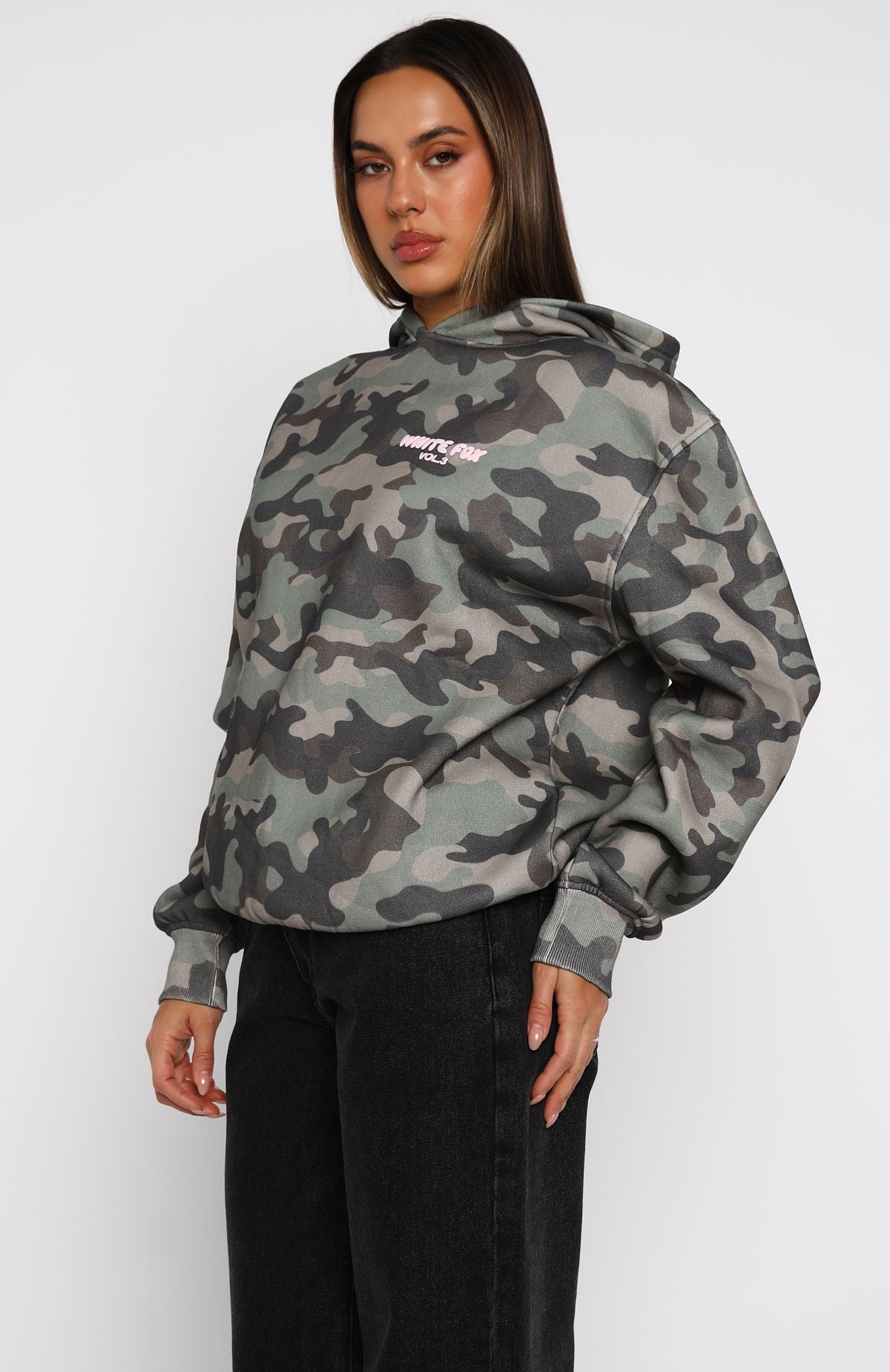 Offstage Printed Oversized Hoodie Washed CamoXS/S