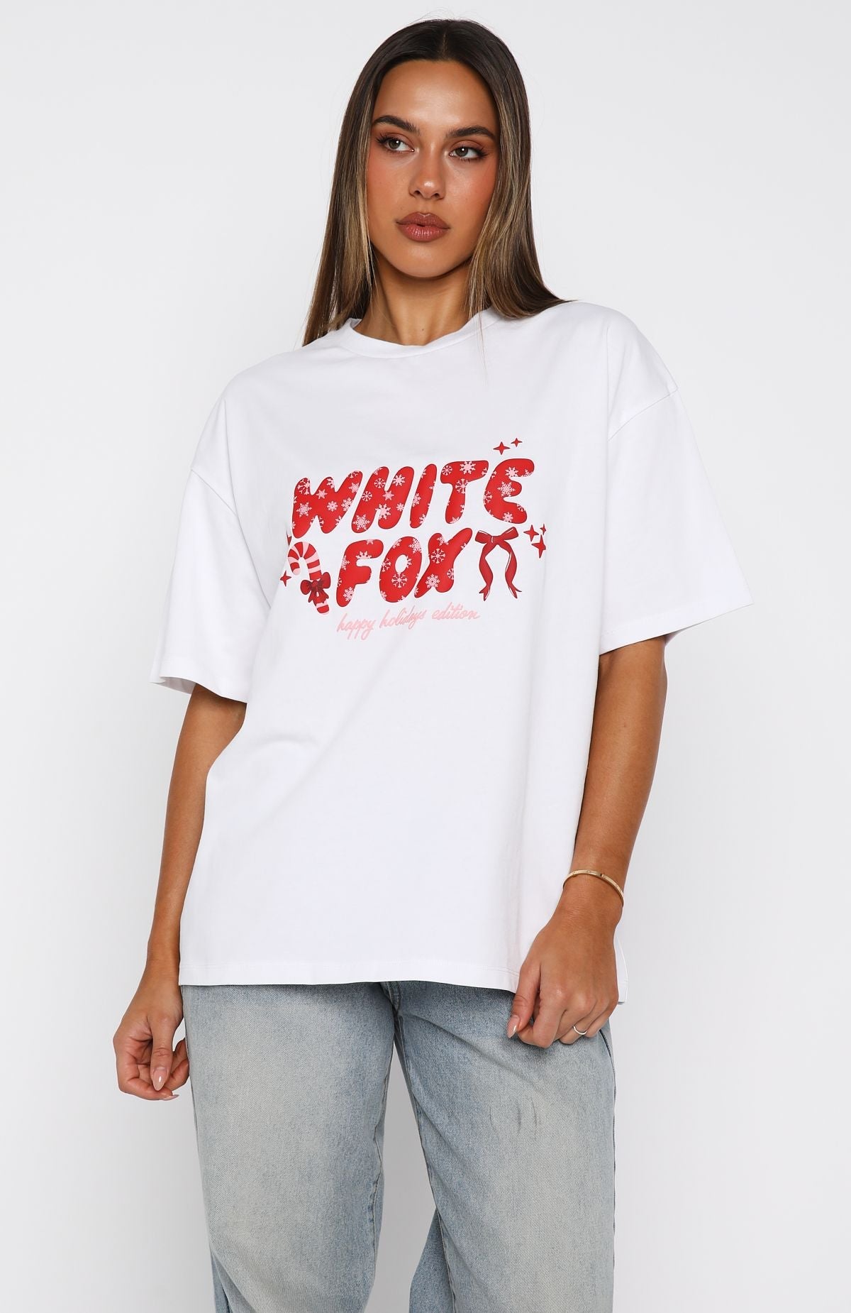 Christmas Feeling Oversized Tee WhiteXS/S