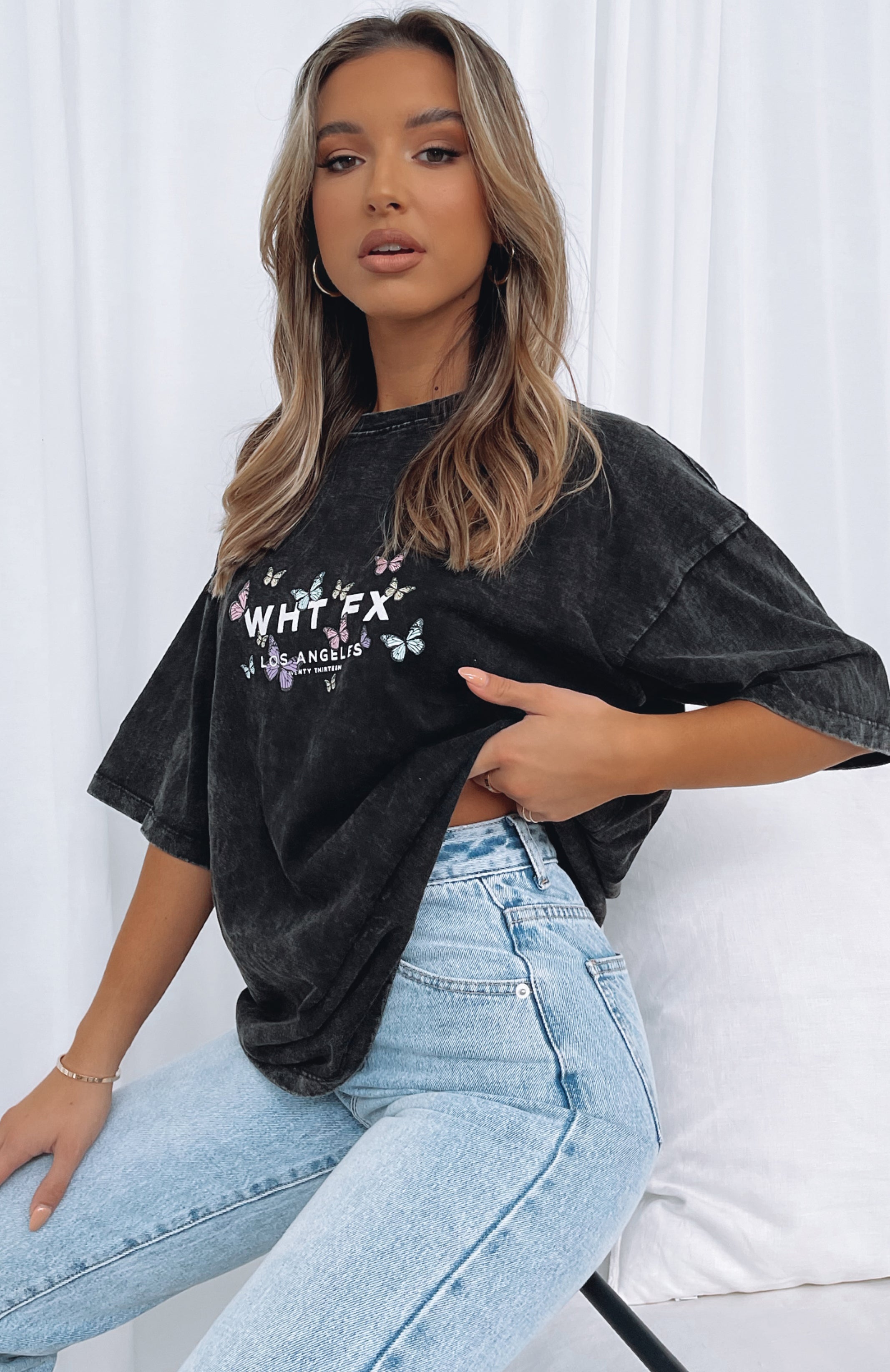 Dare To Dream Oversized Tee Acid BlackL/XL