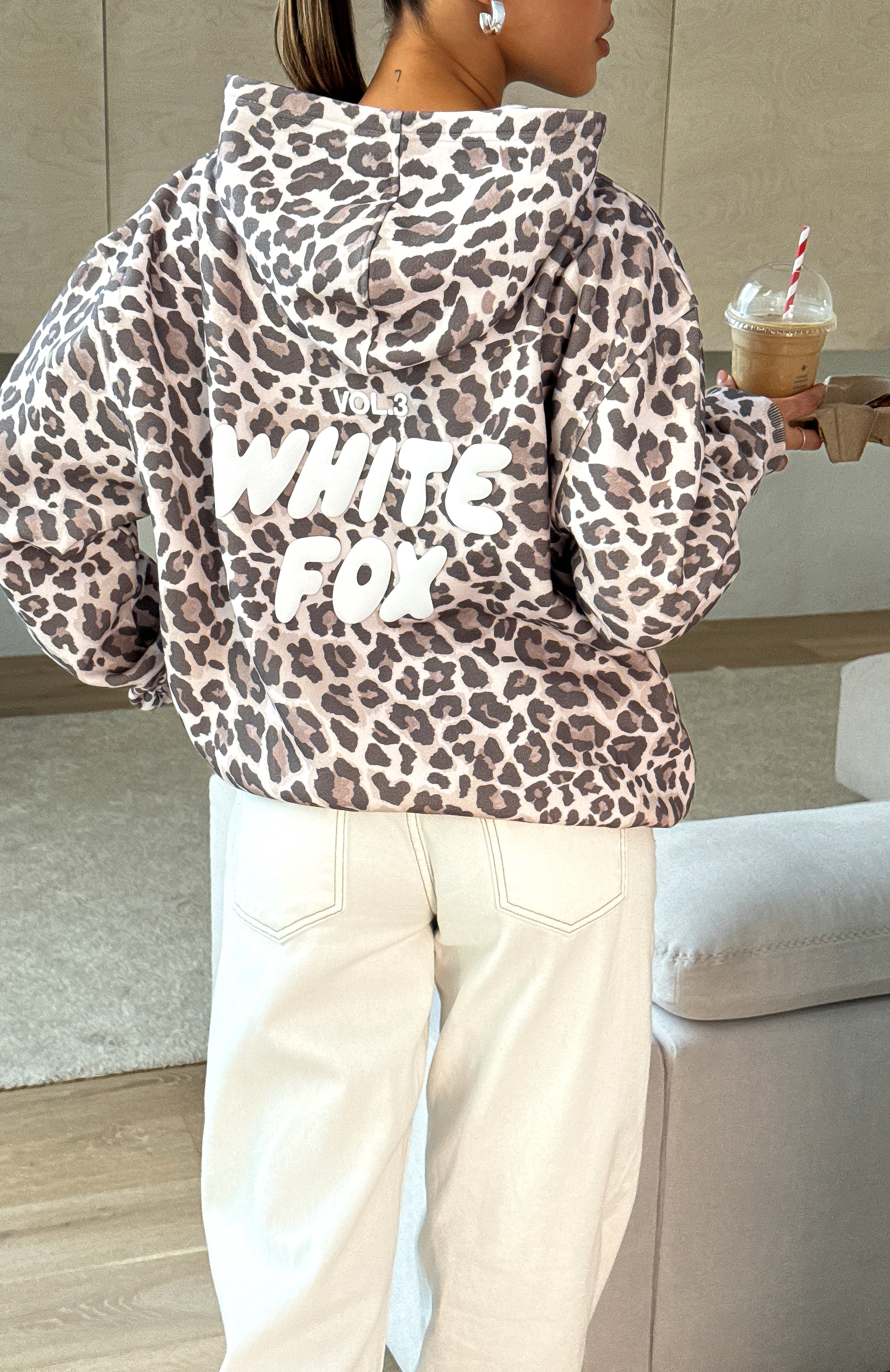 Offstage Printed Oversized Hoodie LeopardL/XL