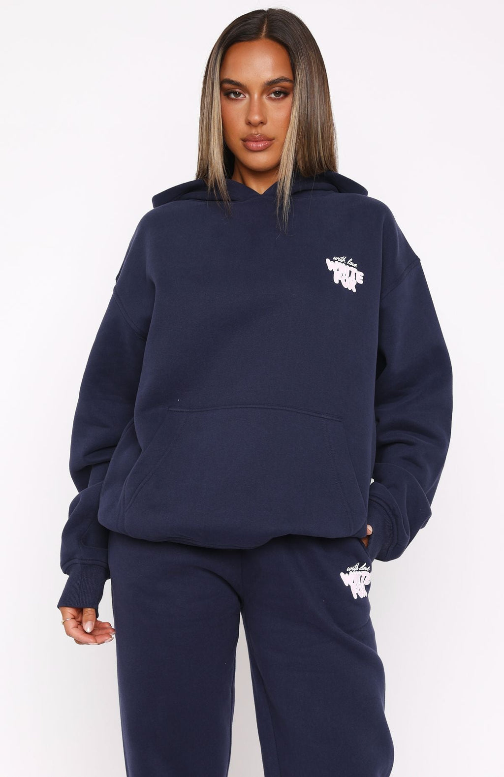 With Love Always Oversized Hoodie NavyXS/S