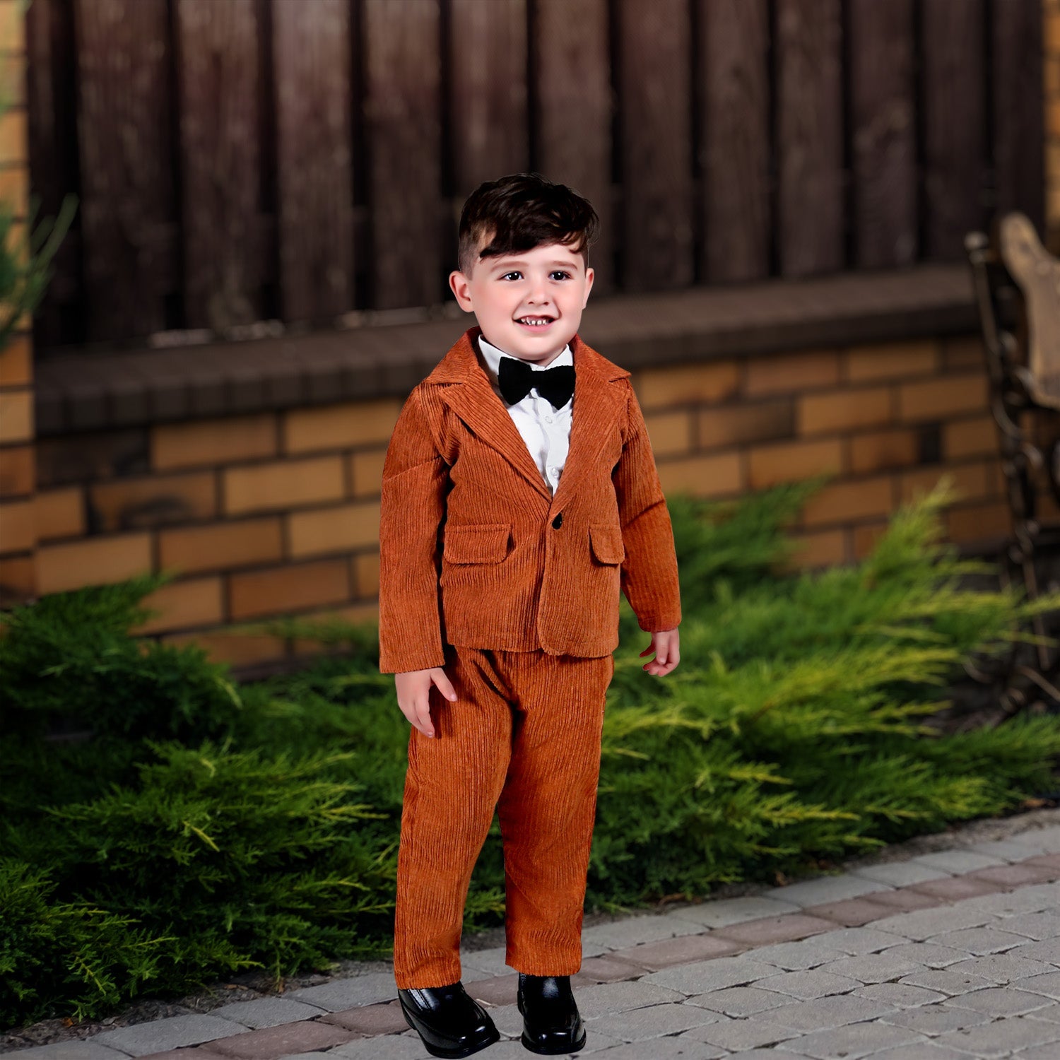 Hudson Boys Suit - Camel