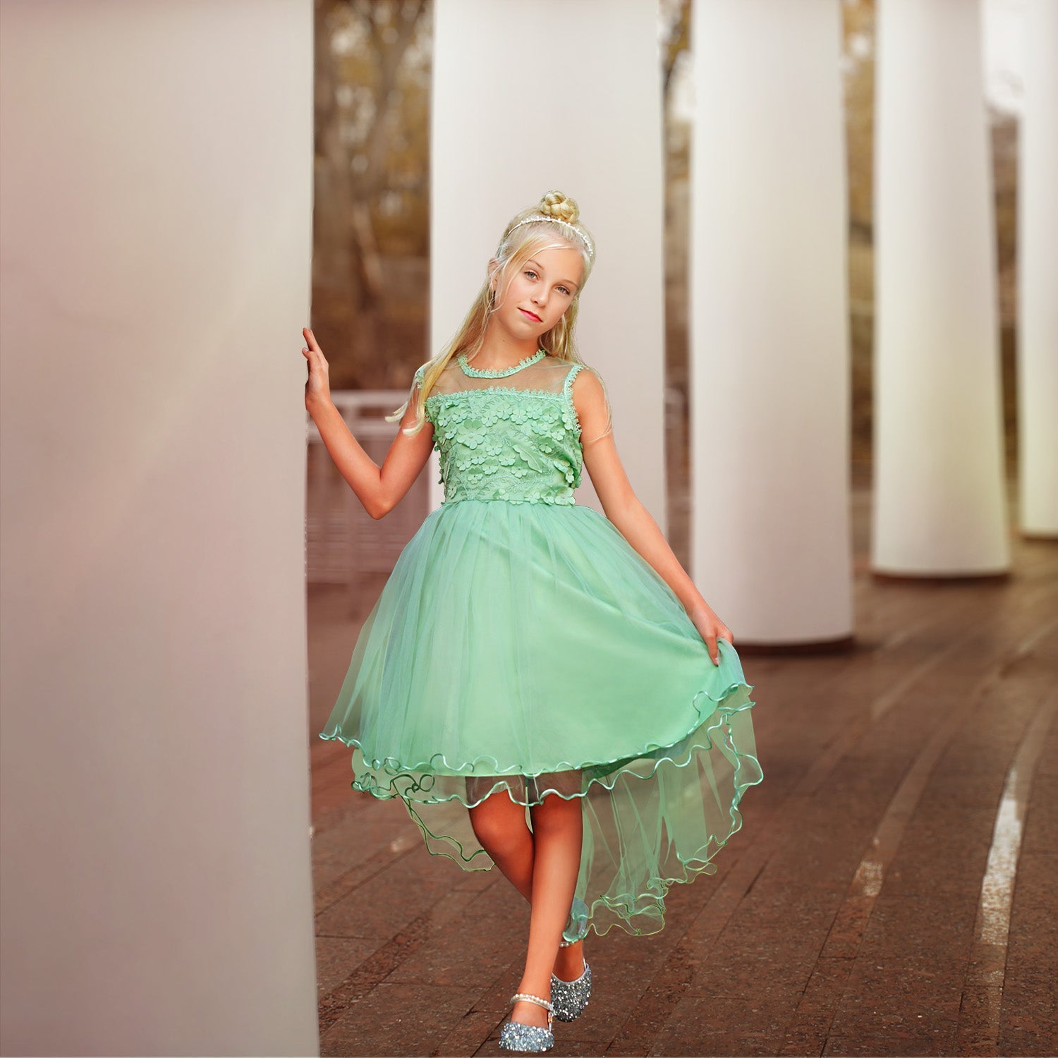 Freya Dress - Mint Green