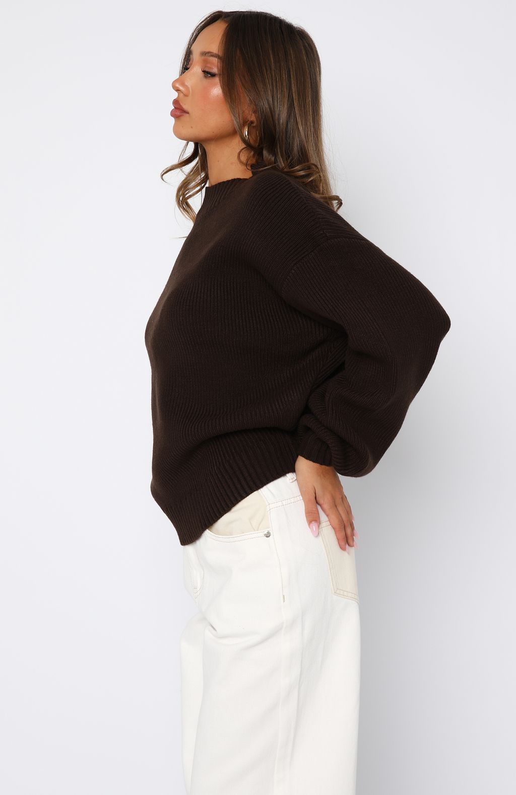 Keep It Classic Knit Sweater ChocolateS/M