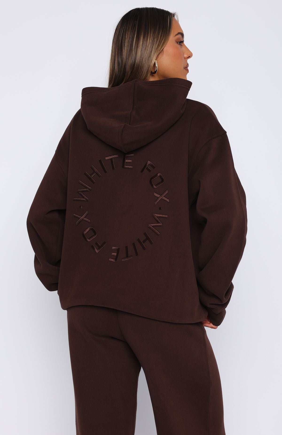 Stay Lifted Oversized Hoodie Bitter ChocolateM/L
