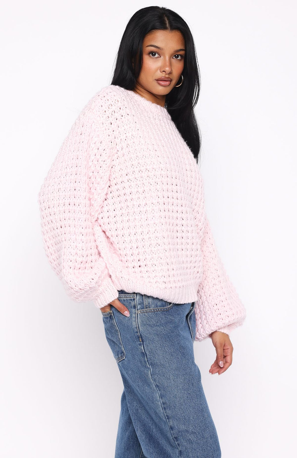 Pure Comfort Knit Sweater Baby PinkS/M
