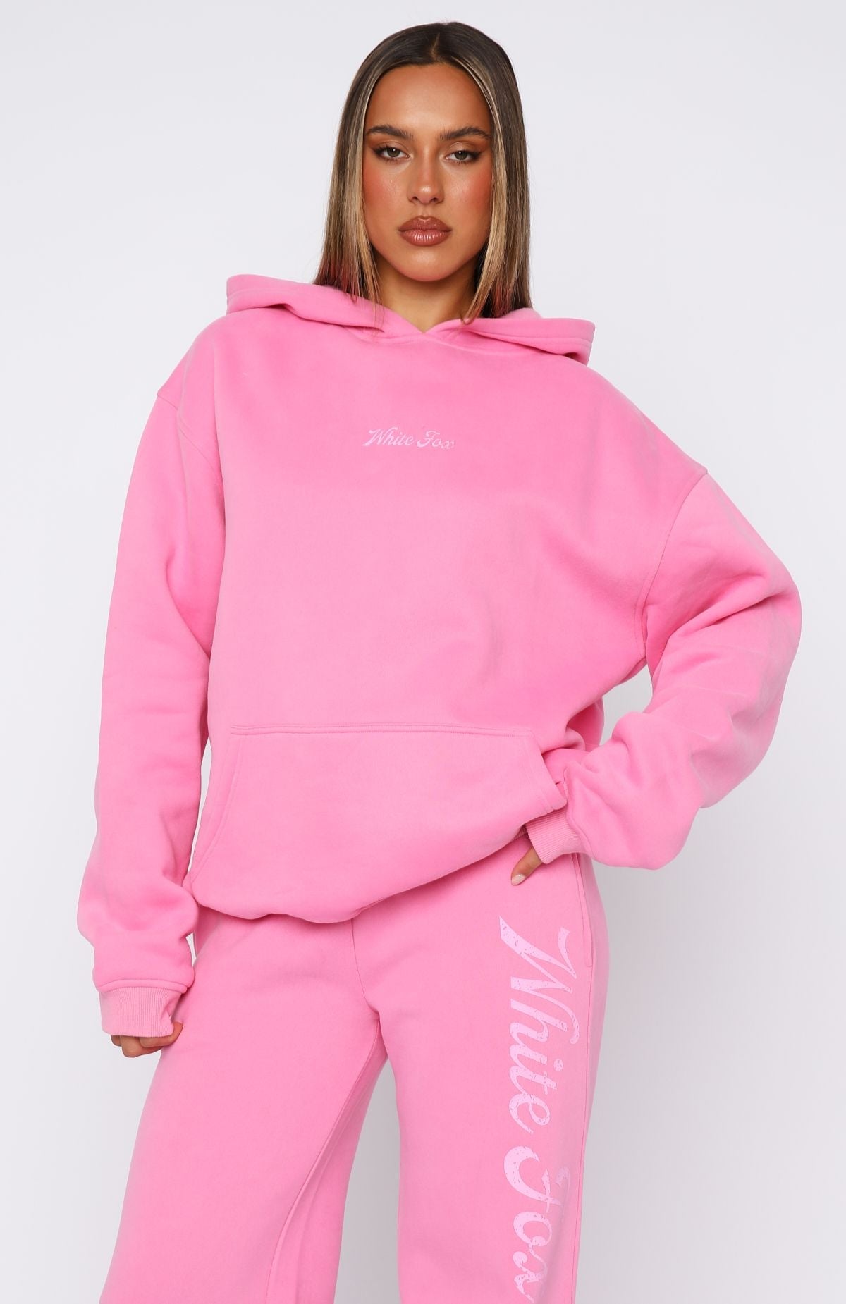 The Good Life Back Graphic Oversized Hoodie PinkXS/S