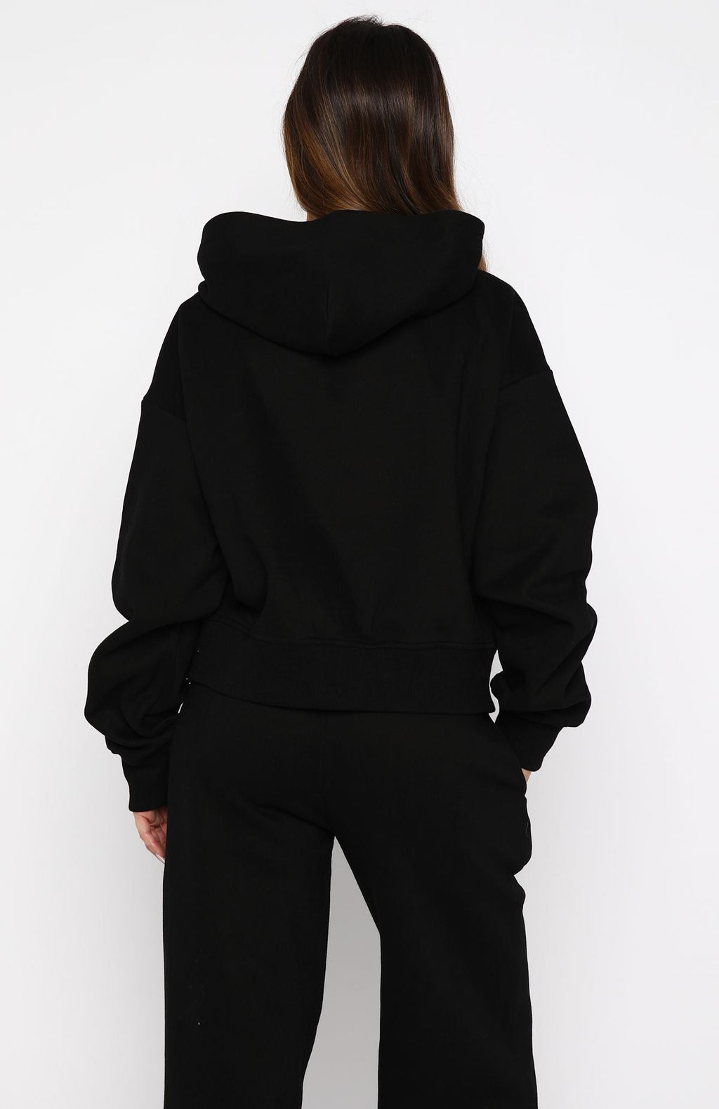 Test Drive Boxy Zip Front Hoodie BlackS/M