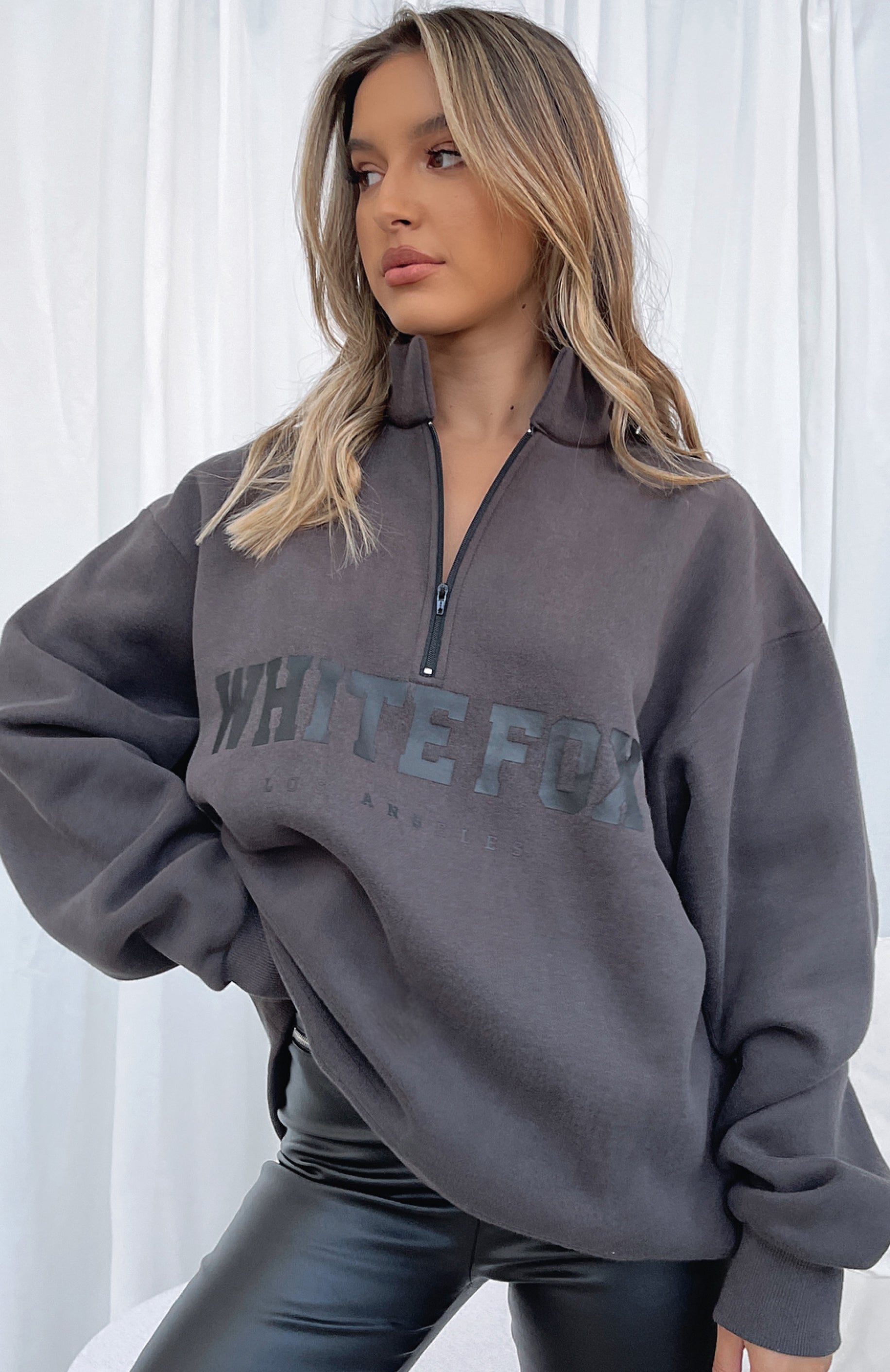 High Standard Zip Front Sweater ShadowL/XL