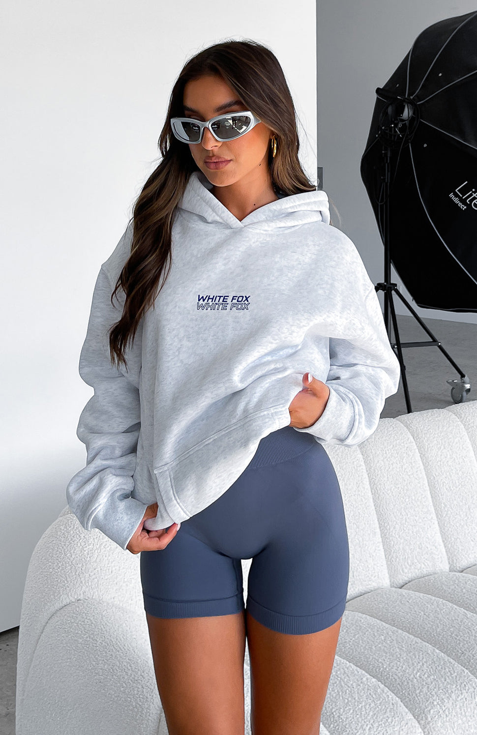In Transit Oversized Hoodie Grey MarleL/XL