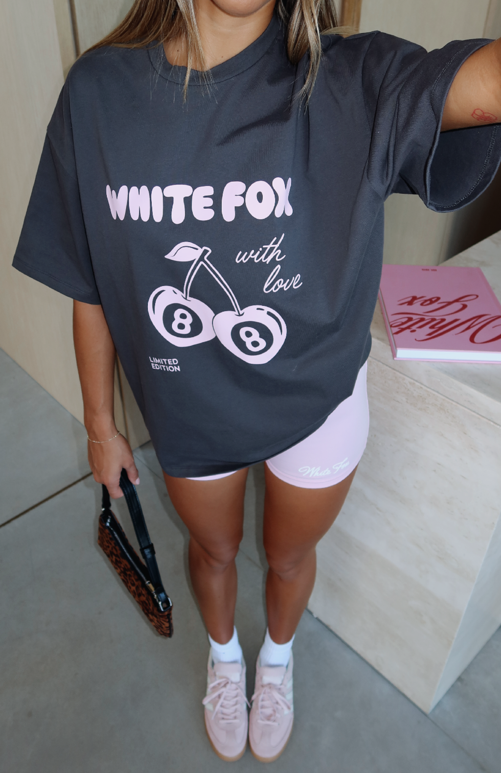With Love In The Moment Oversized Tee CharcoalL/XL