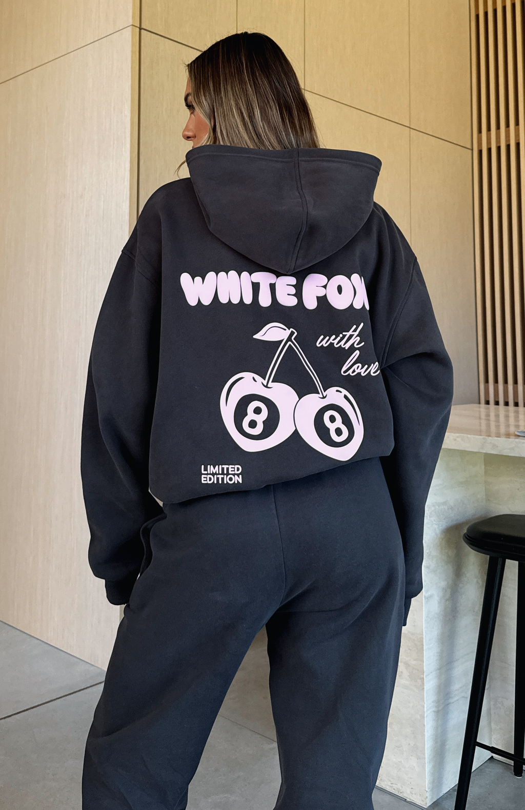 With Love In The Moment Oversized Hoodie CharcoalM/L