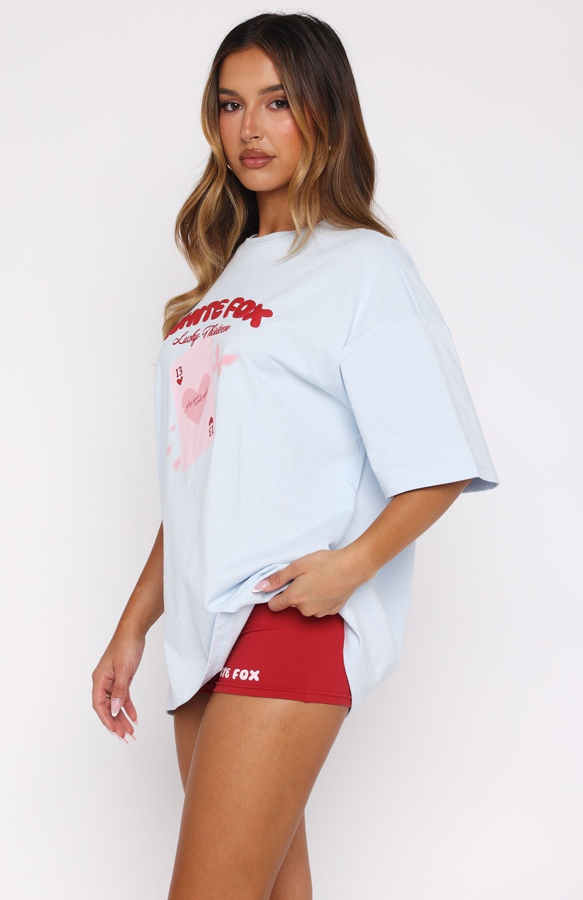Lucky Thirteen Kalena Oversized Tee BlueXS/S