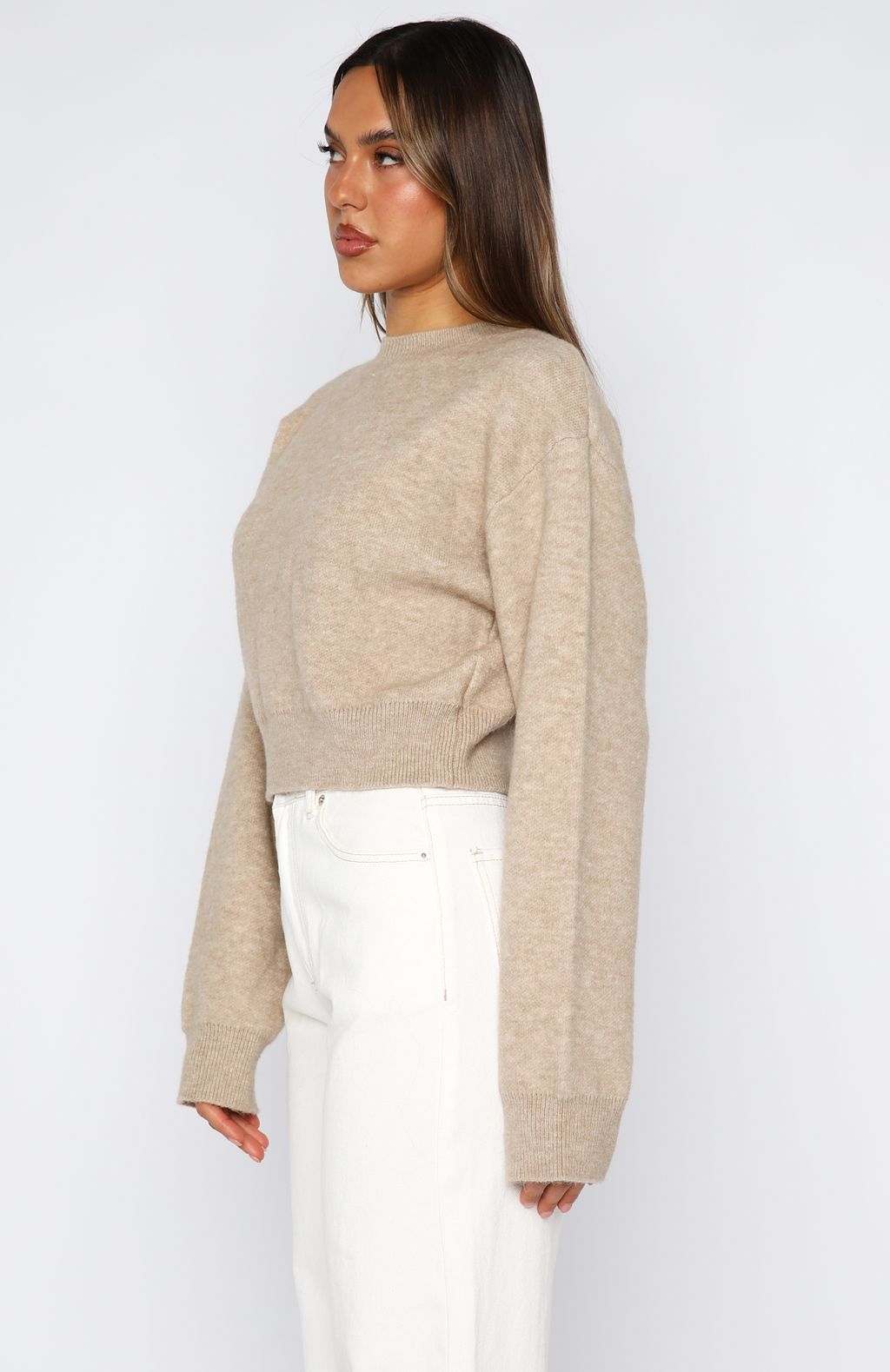 Can't Help Falling Knit Sweater BeigeM/L