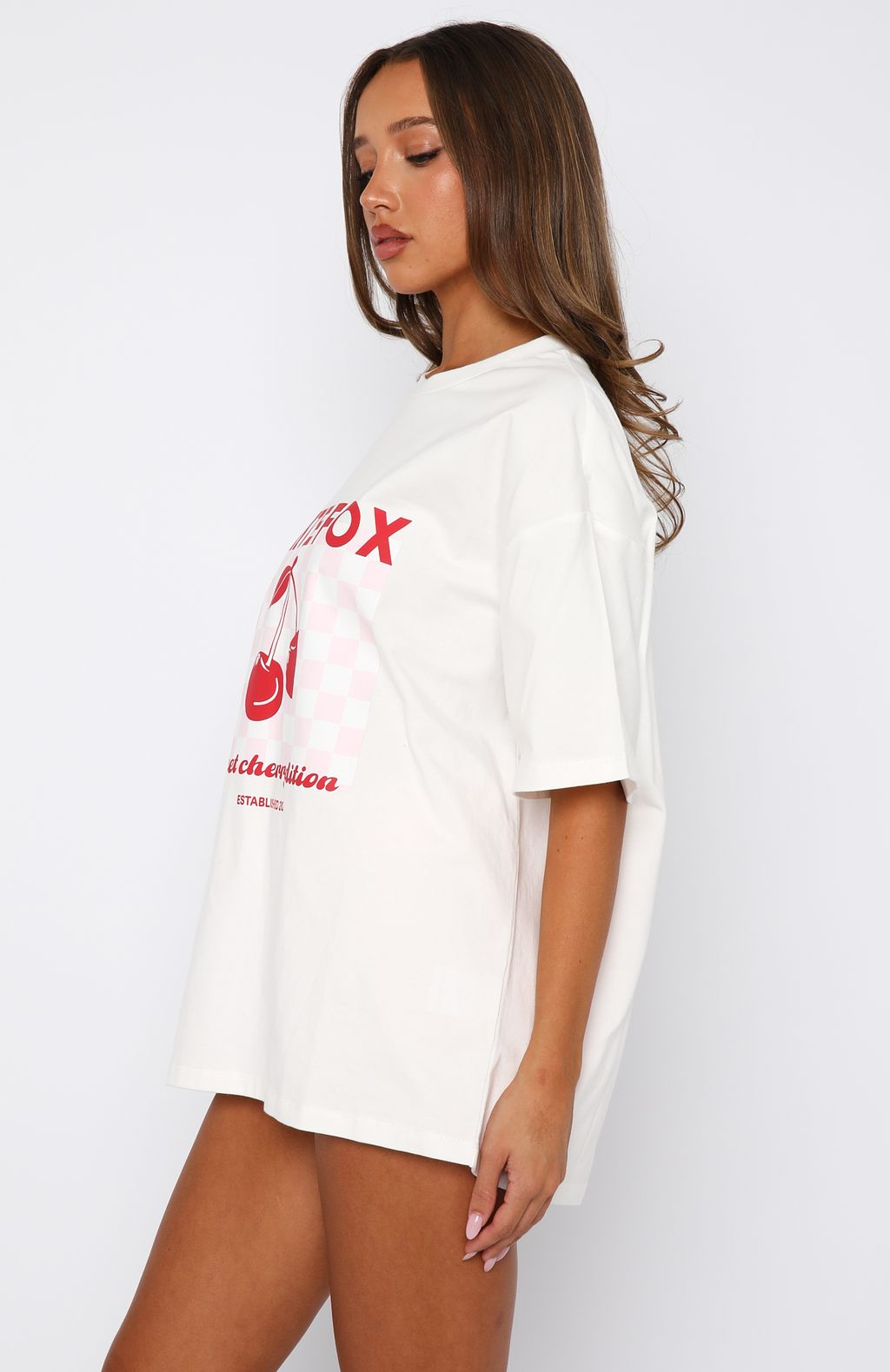 Sweet Cherry Edition Oversized Tee WhiteS/M