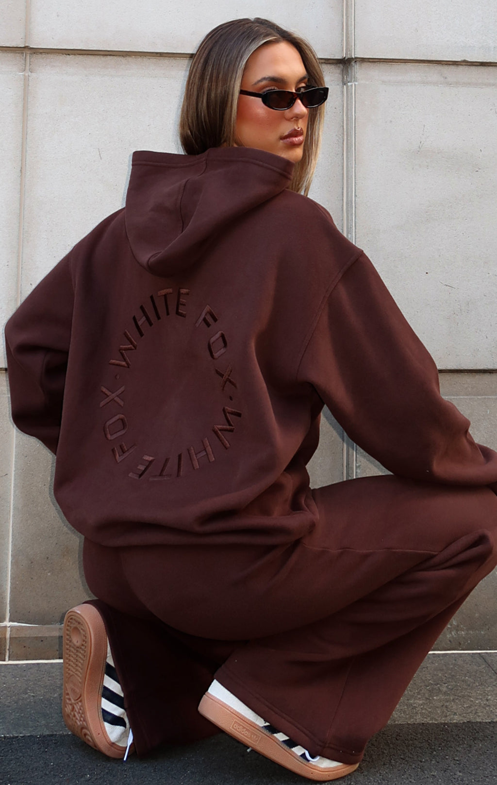 Stay Lifted Oversized Hoodie Bitter ChocolateL/XL