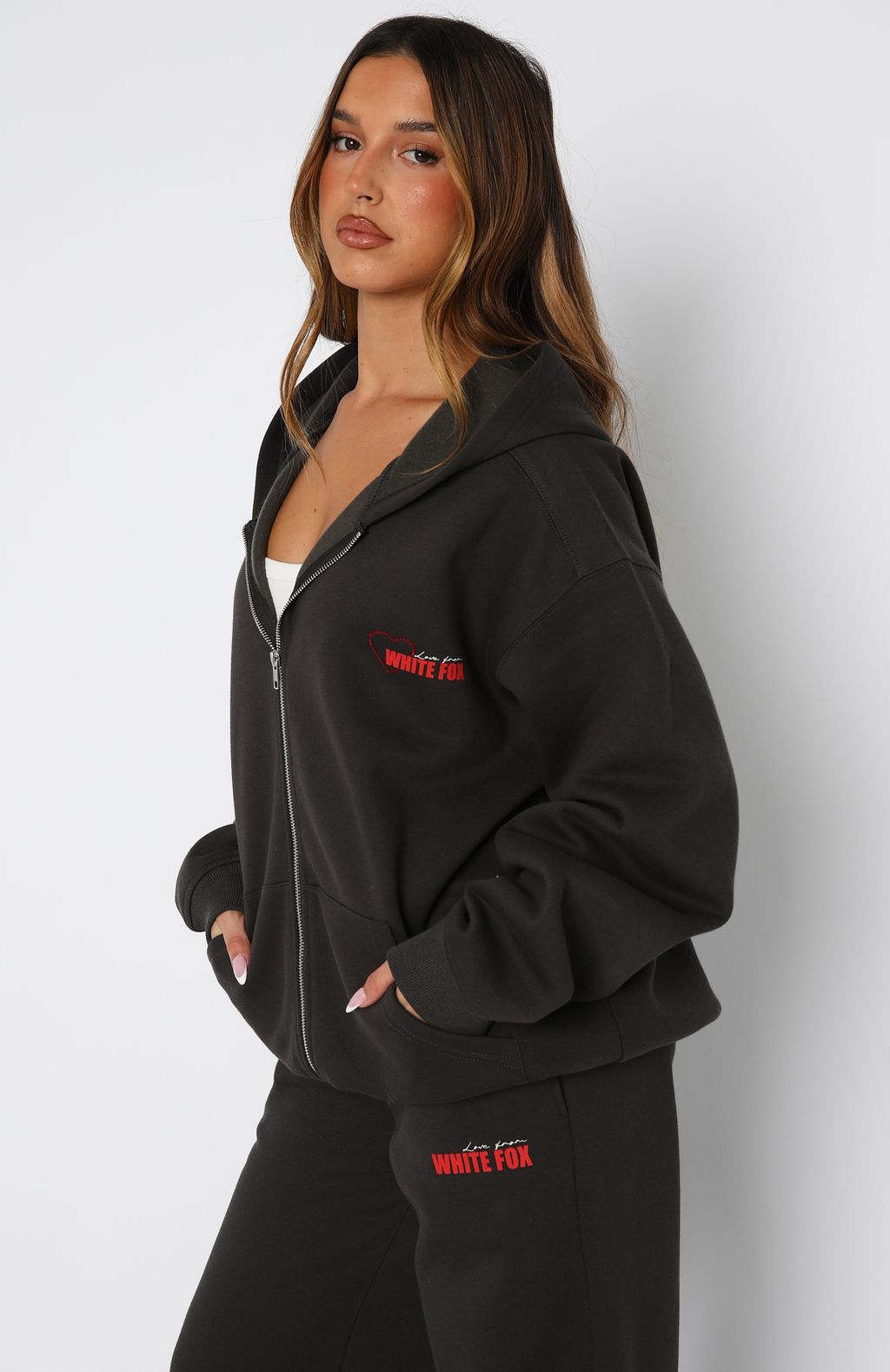 Best You've Ever Had Zip Front Hoodie CharcoalS/M