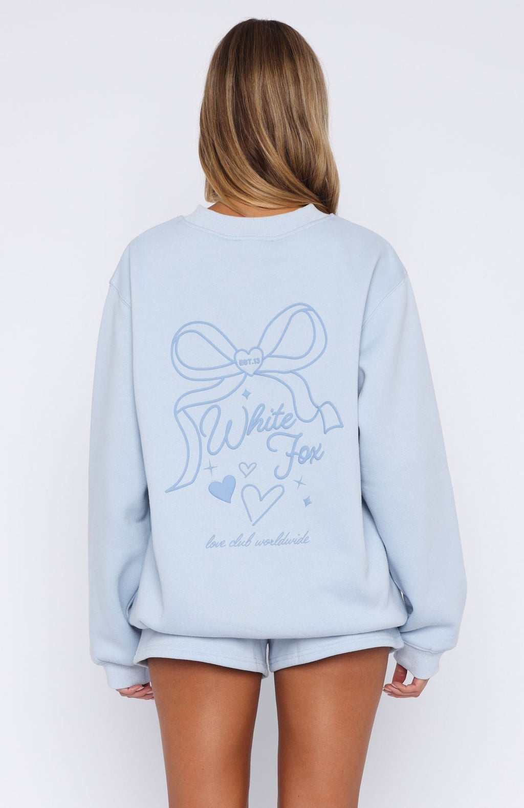 Love You Forever Oversized Sweater Baby BlueM/L