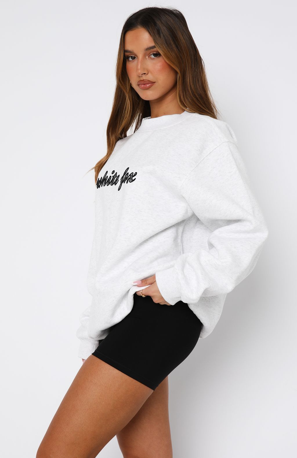 Call On You Oversized Sweater Grey MarleS/M