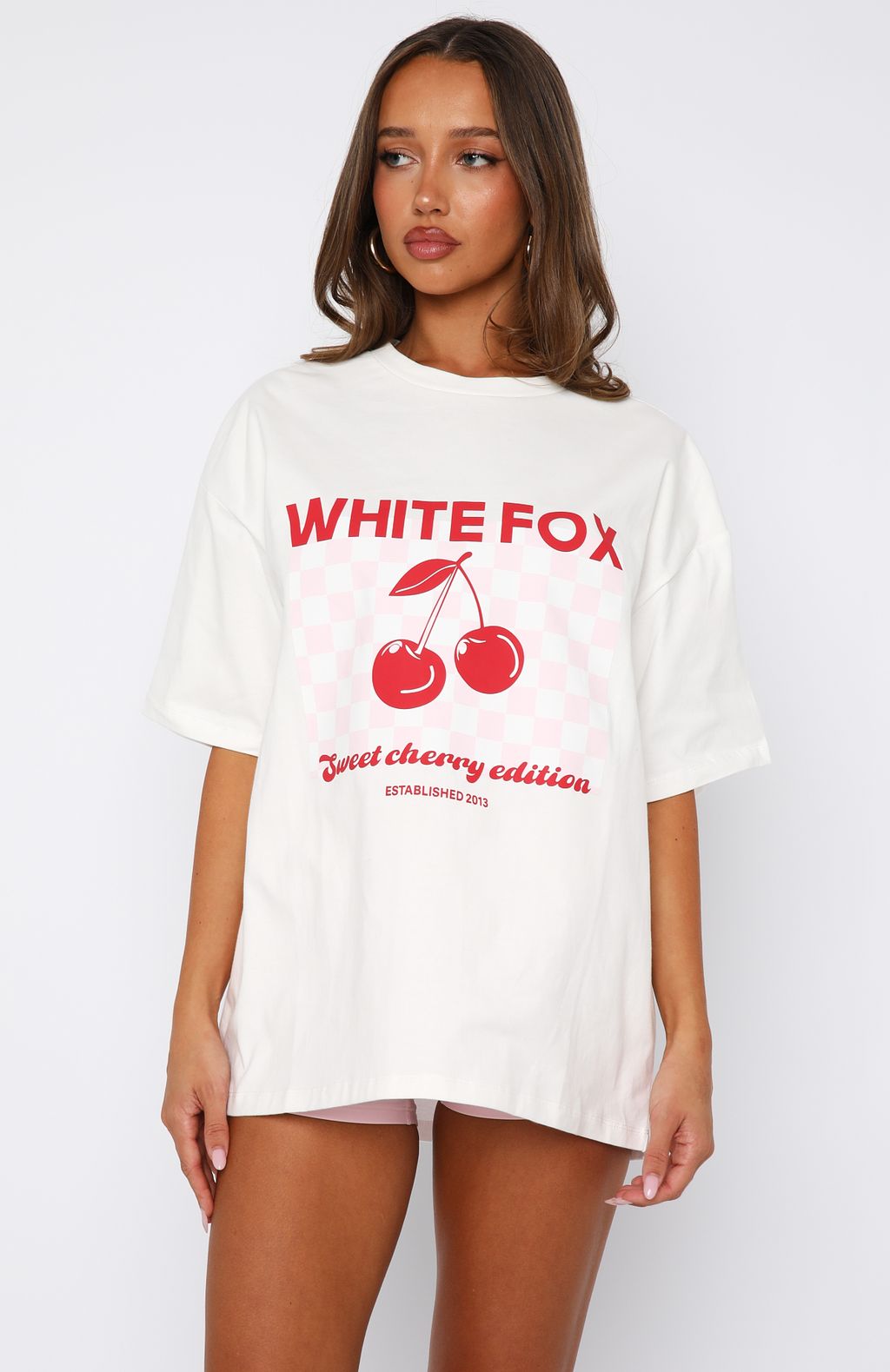 Sweet Cherry Edition Oversized Tee WhiteXS/S