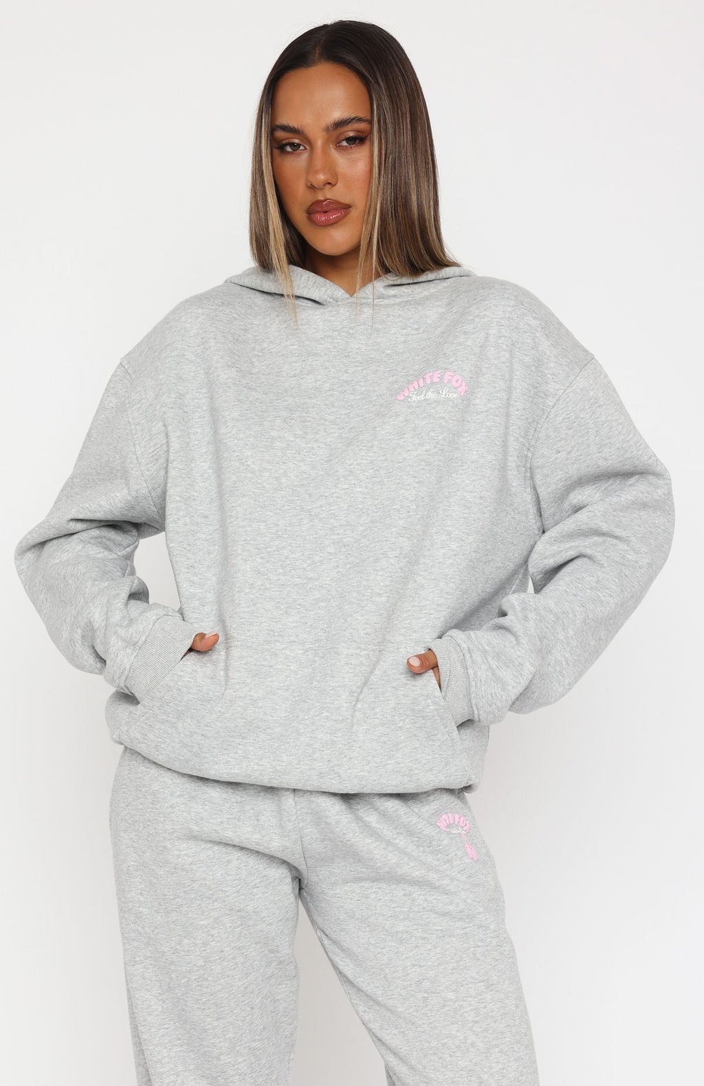 Love Me Tender Oversized Hoodie Dark Grey MarleL/XL