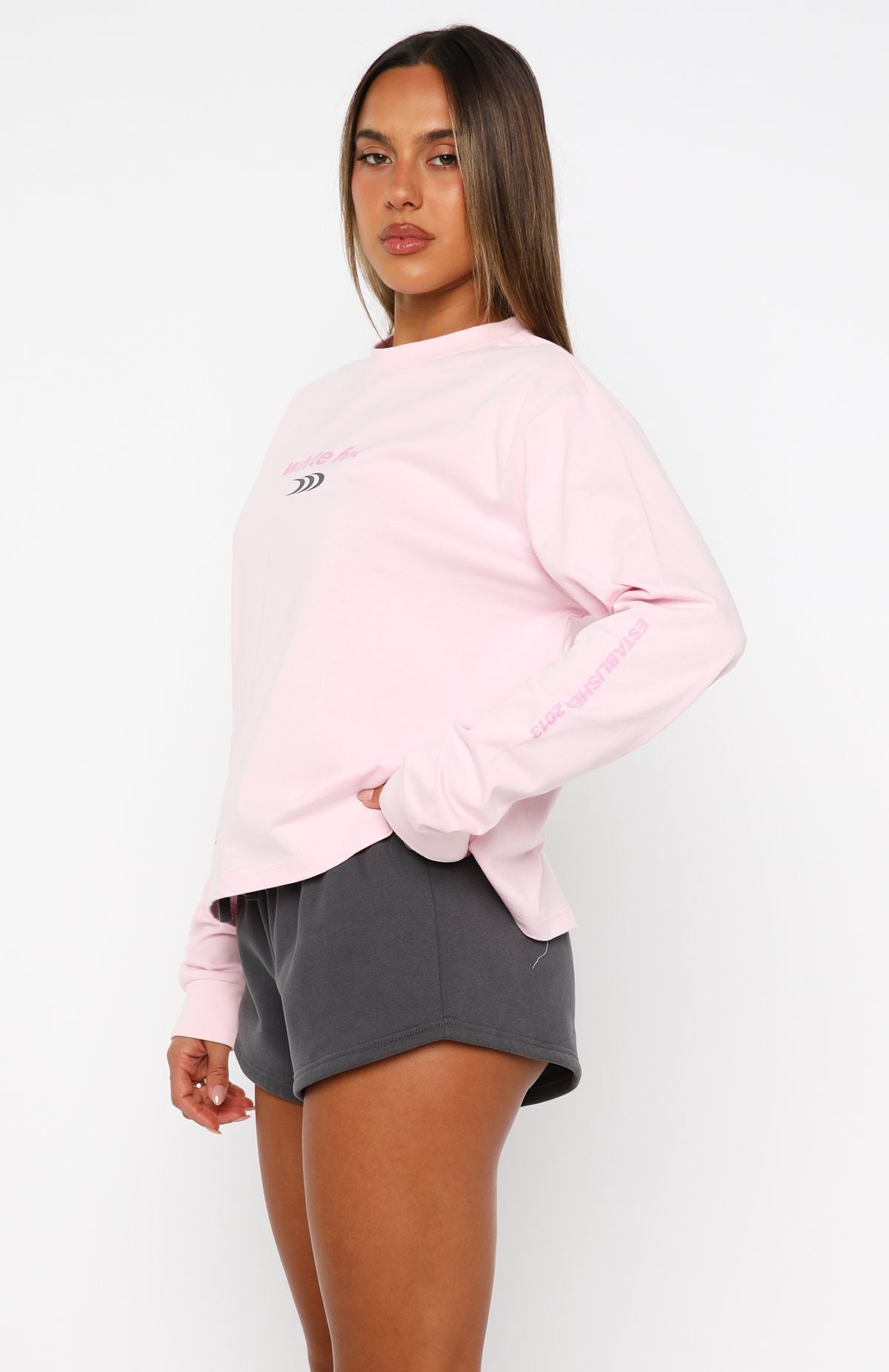 All Around Me Long Sleeve Tee PinkXS/S