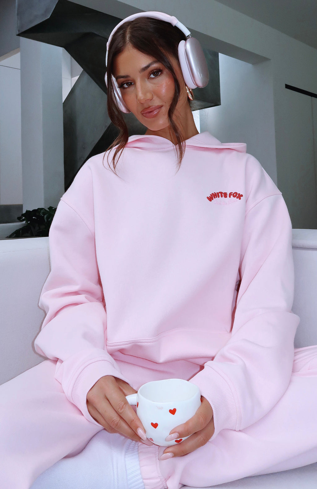 Love Me Tender Oversized Hoodie PinkM/L