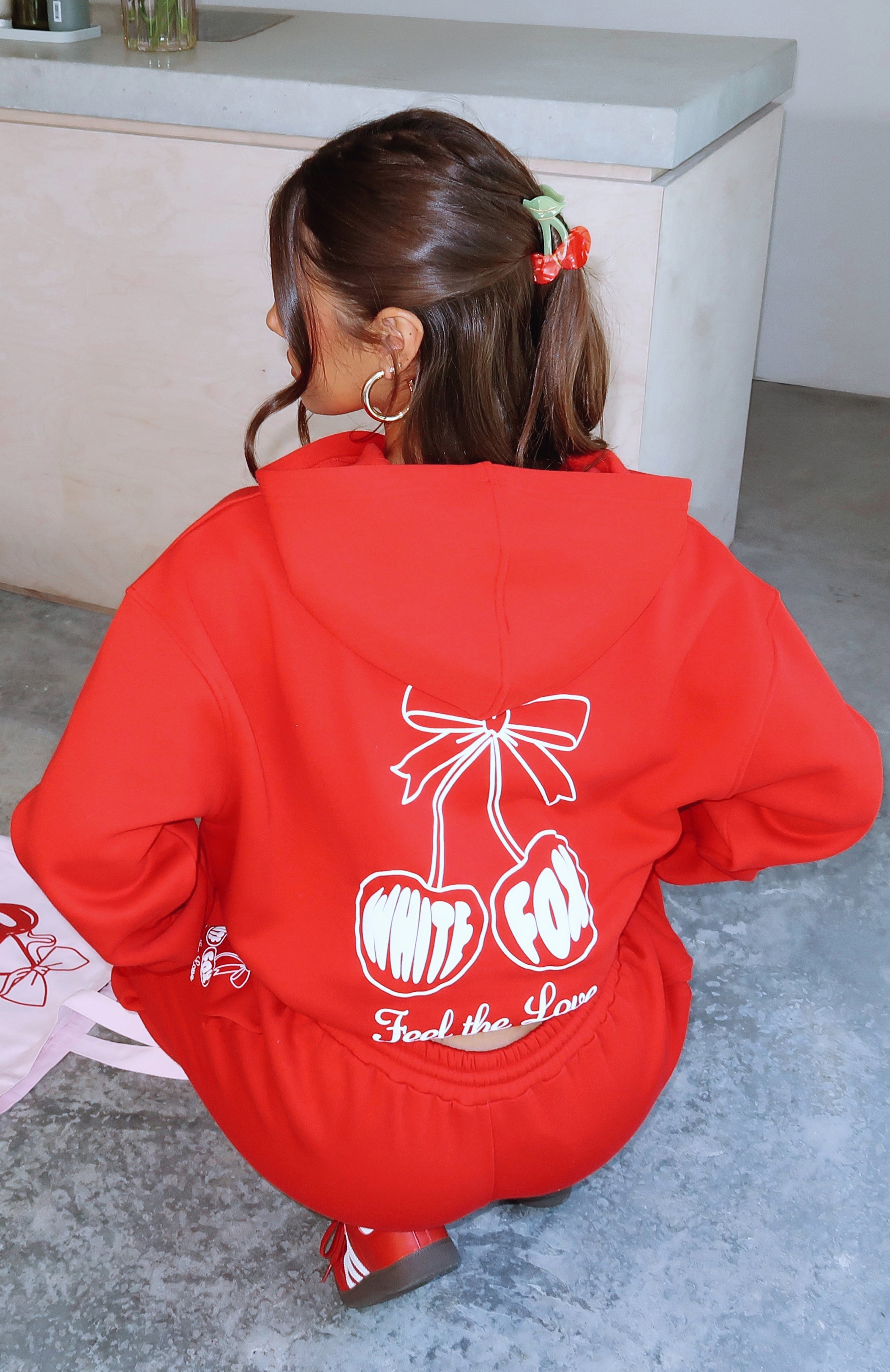 Love Of My Life Oversized Hoodie RedM/L