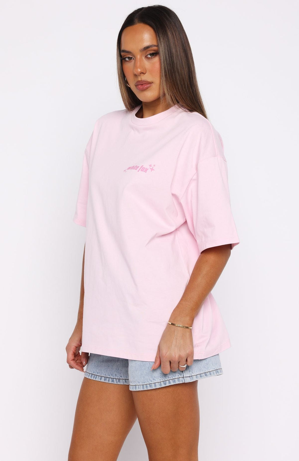 Pretty In Print Oversized Tee PinkS/M