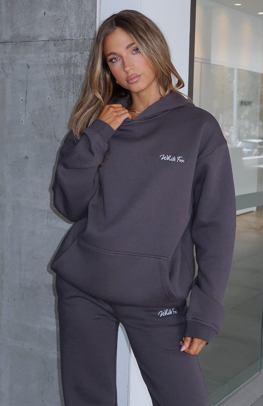 Match Your Words Oversized Hoodie CharcoalL/XL