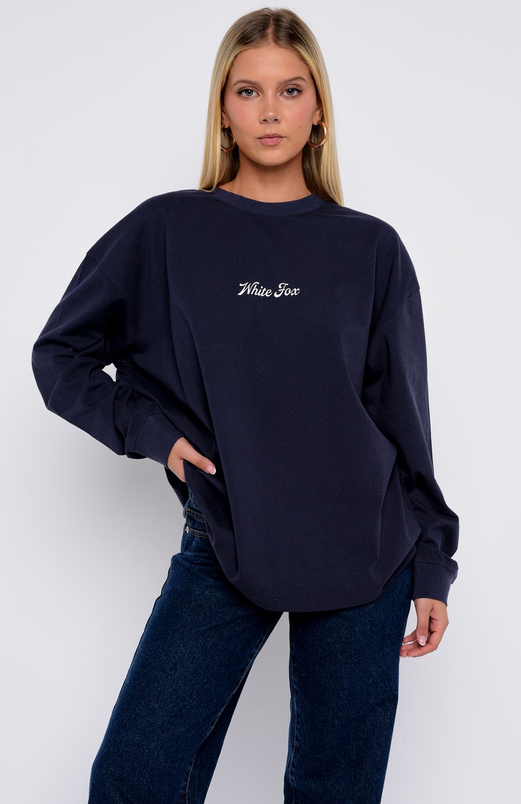 The Good Life Back Long Sleeve Tee NavyXS/S