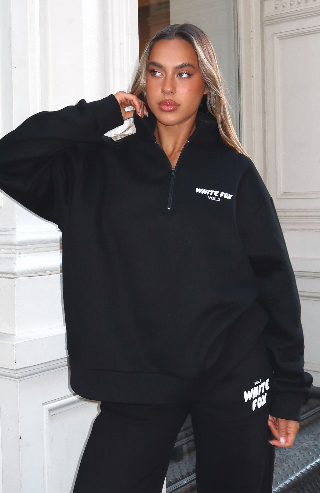 Offstage Zip Front Sweater MonochromeXXS/XS