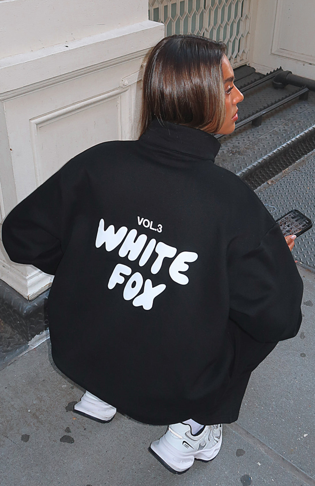 Offstage Zip Front Sweater MonochromeL/XL