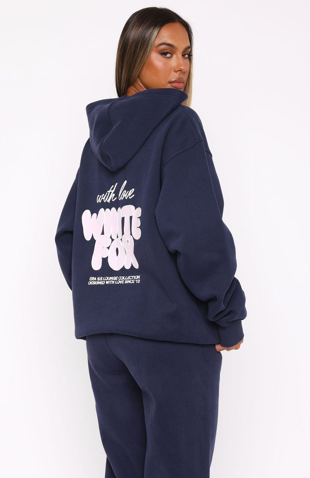 With Love Always Oversized Hoodie NavyM/L