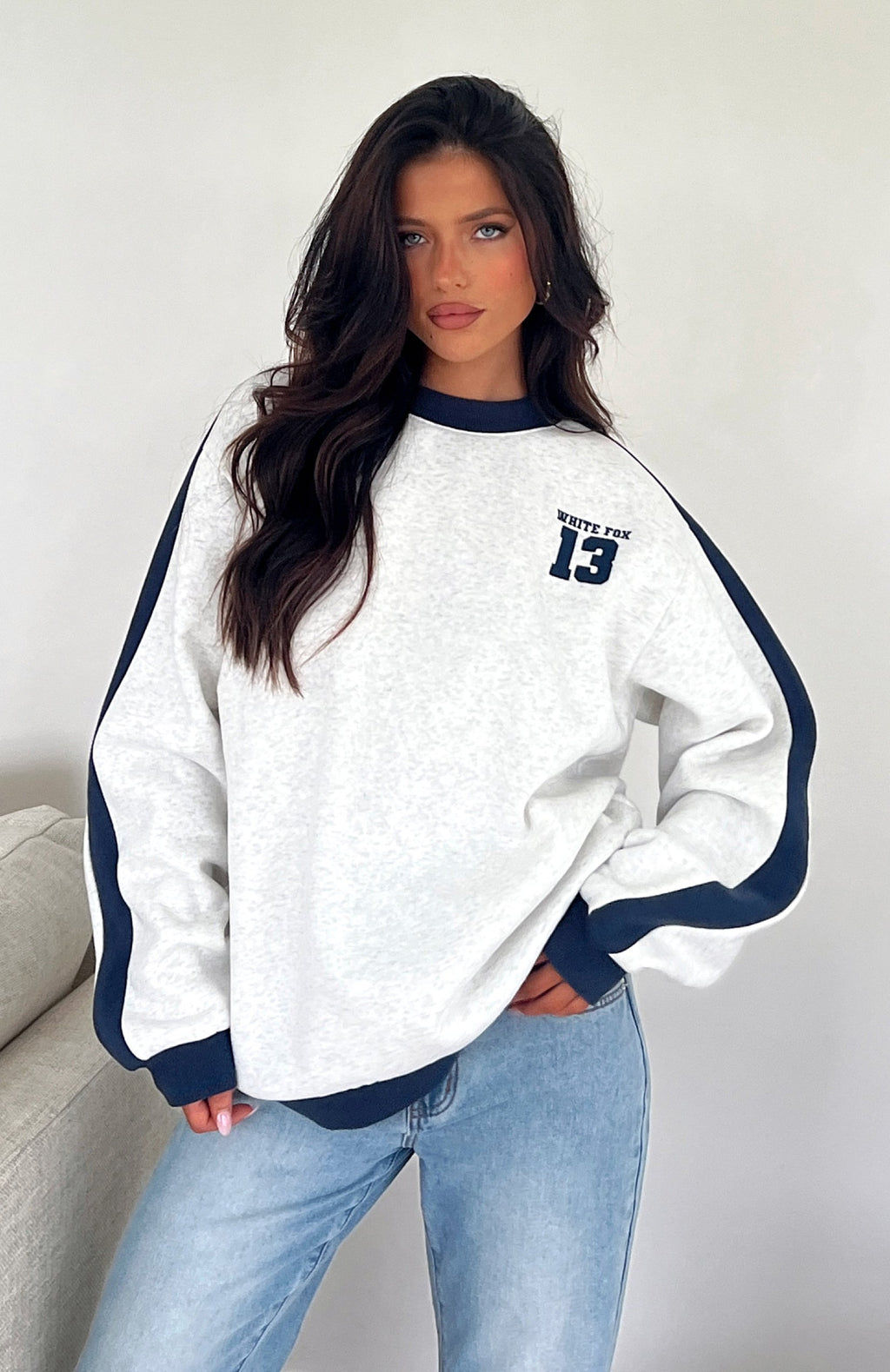 Play For It Oversized Sweater Grey MarleL/XL