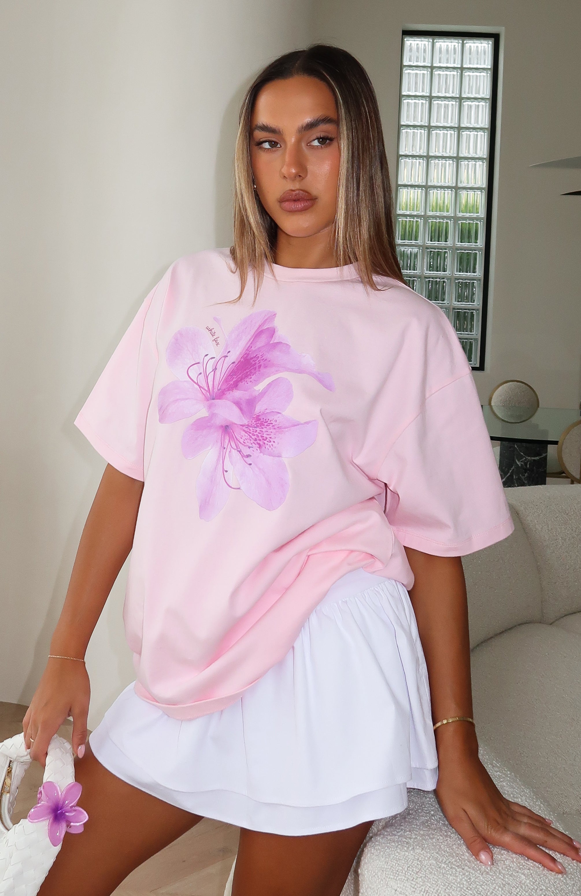 Power Of Possibility Oversized Tee Baby PinkXXS/XS