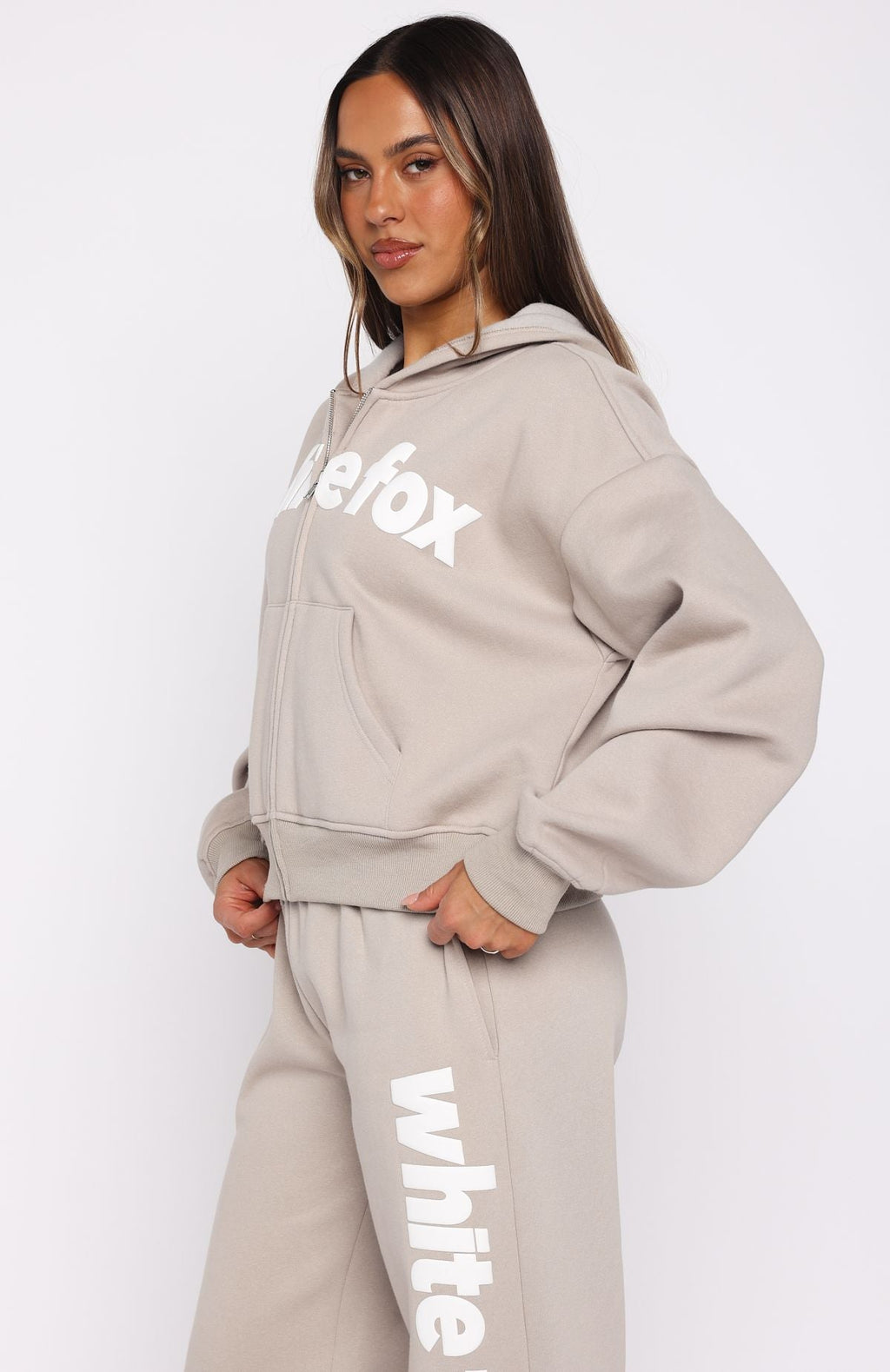 From The Archives Kenzie Boxy Zip Front Hoodie MoonXS/S