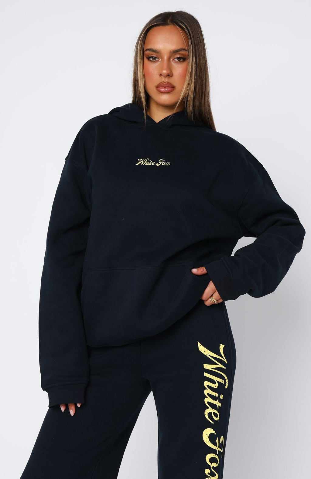 The Good Life Back Graphic Oversized Hoodie NavyXS/S