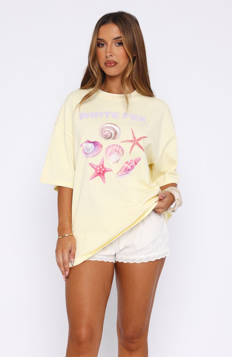 Washed Ashore Oversized Tee LemonXS/S