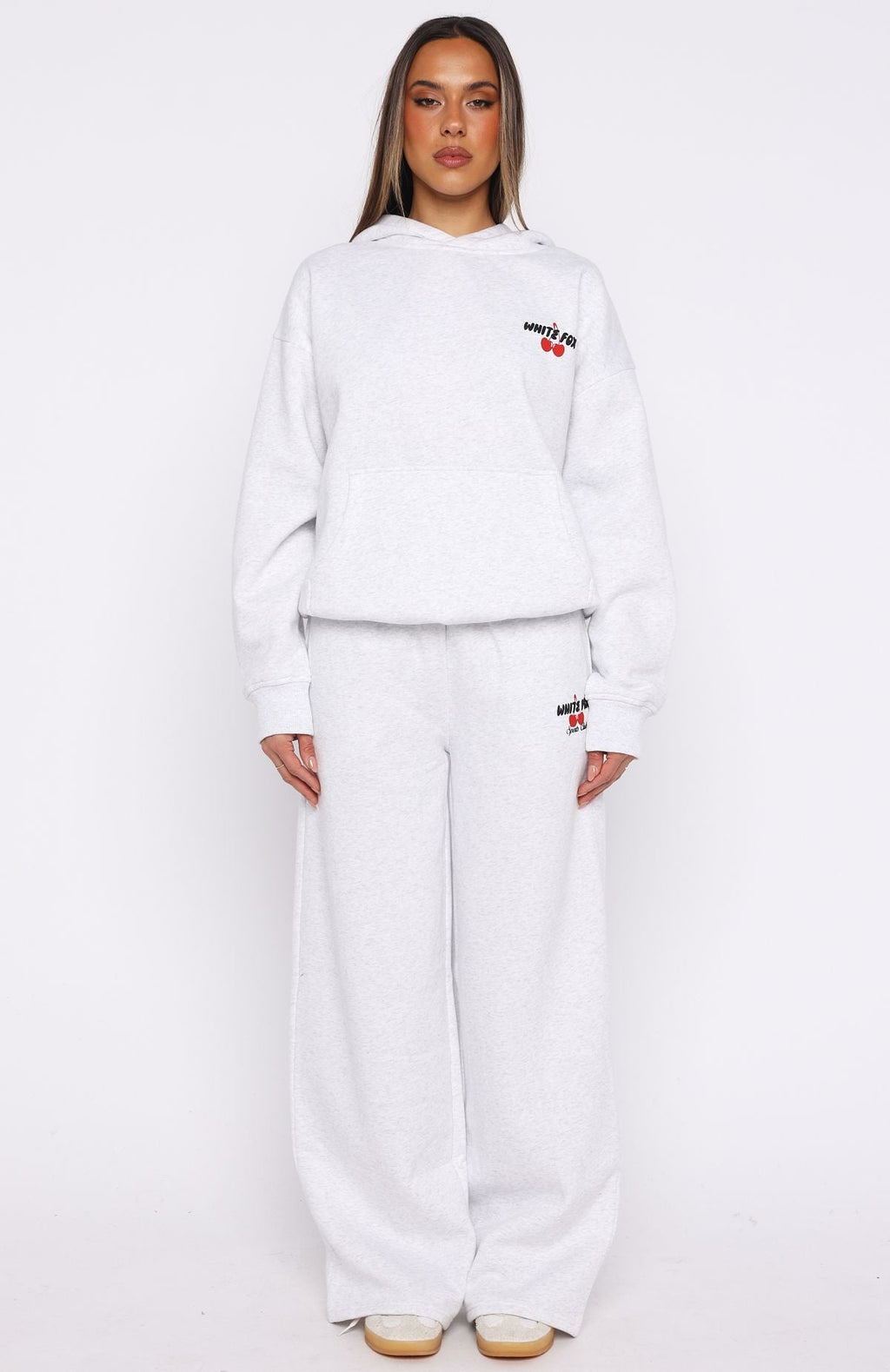 Club 14 Cassie Boxy Hoodie Grey MarleL/XL