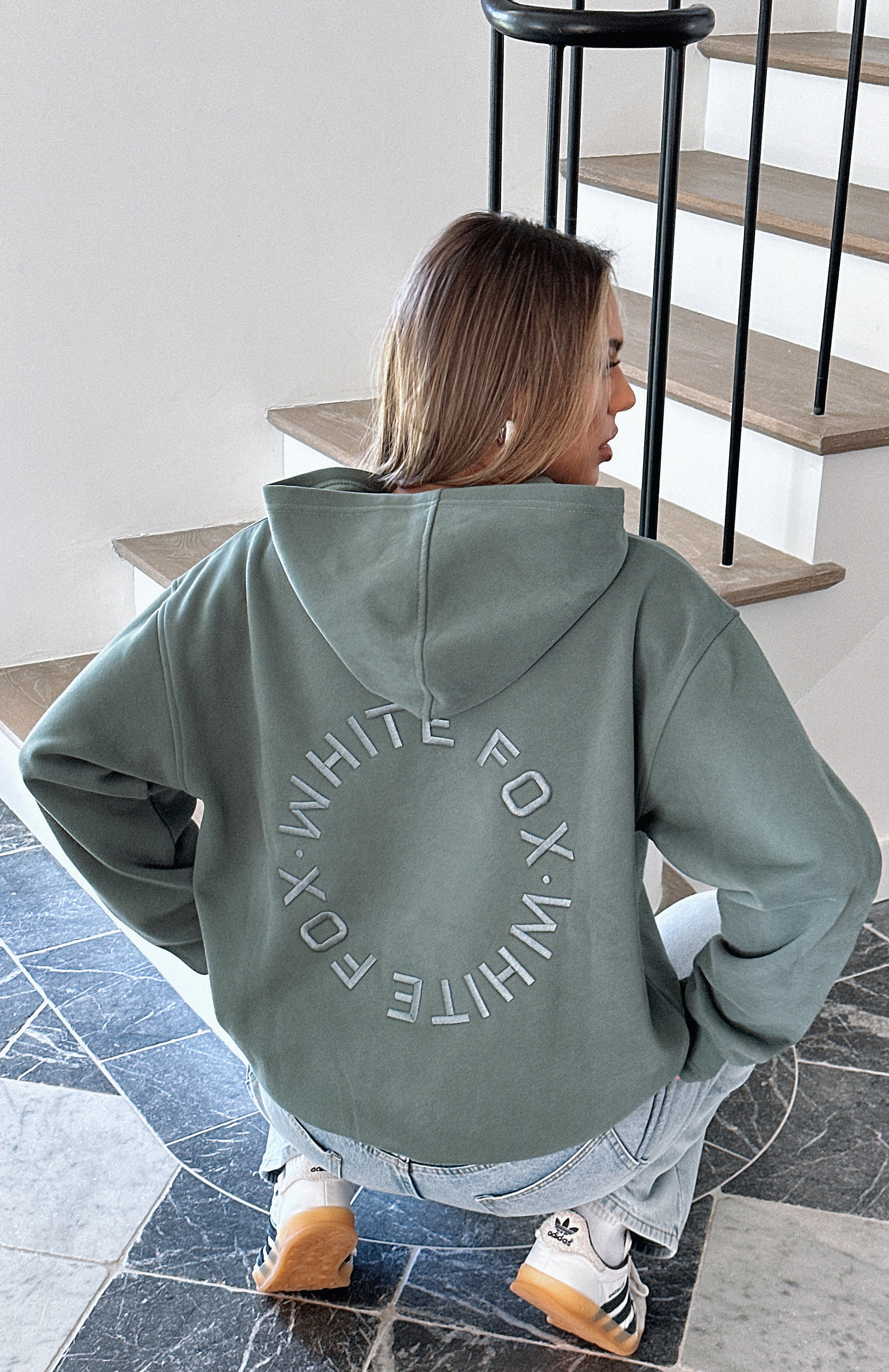 Stay Lifted Oversized Hoodie Dark GreenXS/S