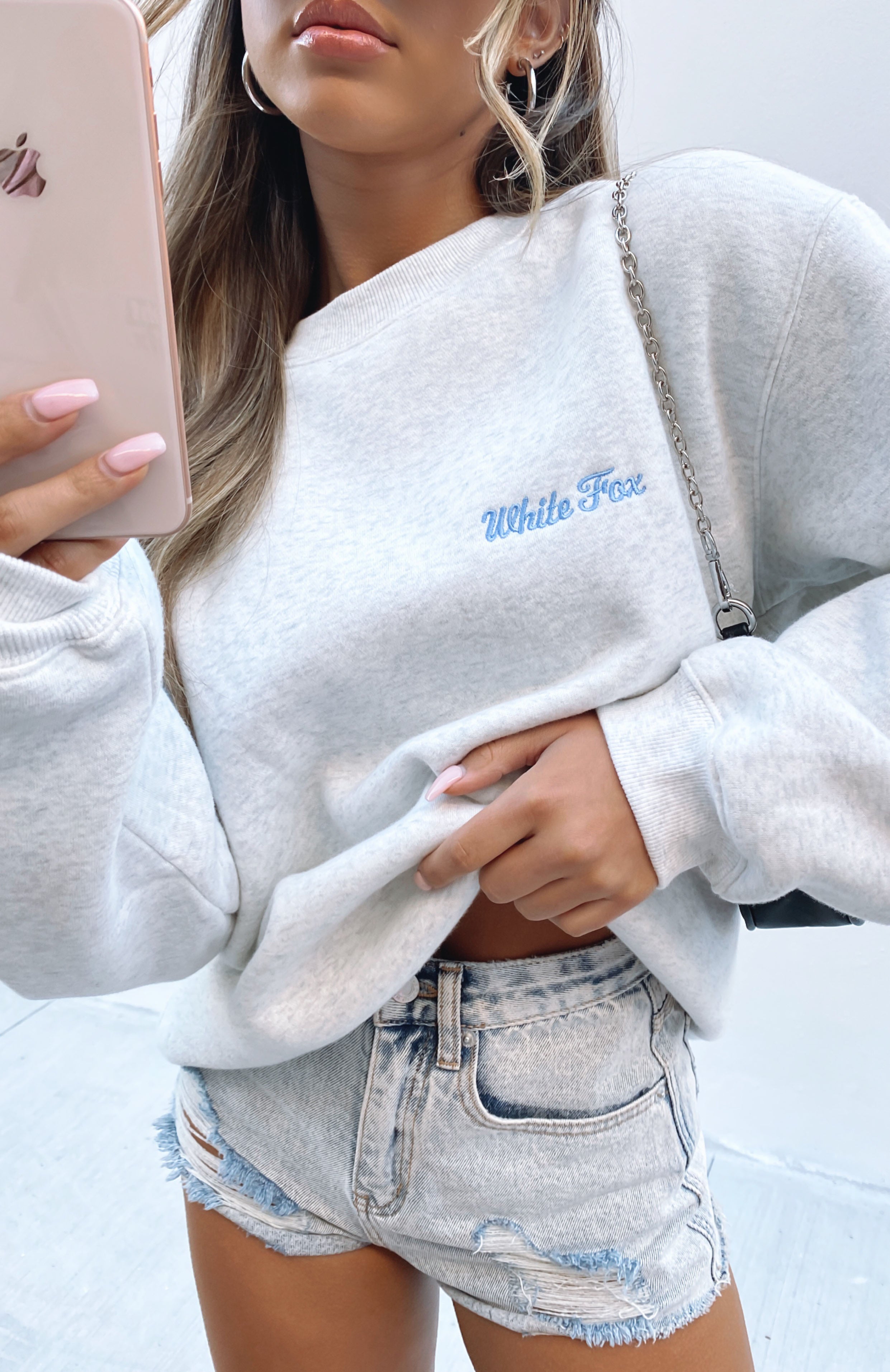 Steal Your Heart Oversized Sweater Grey MarleXXS/XS